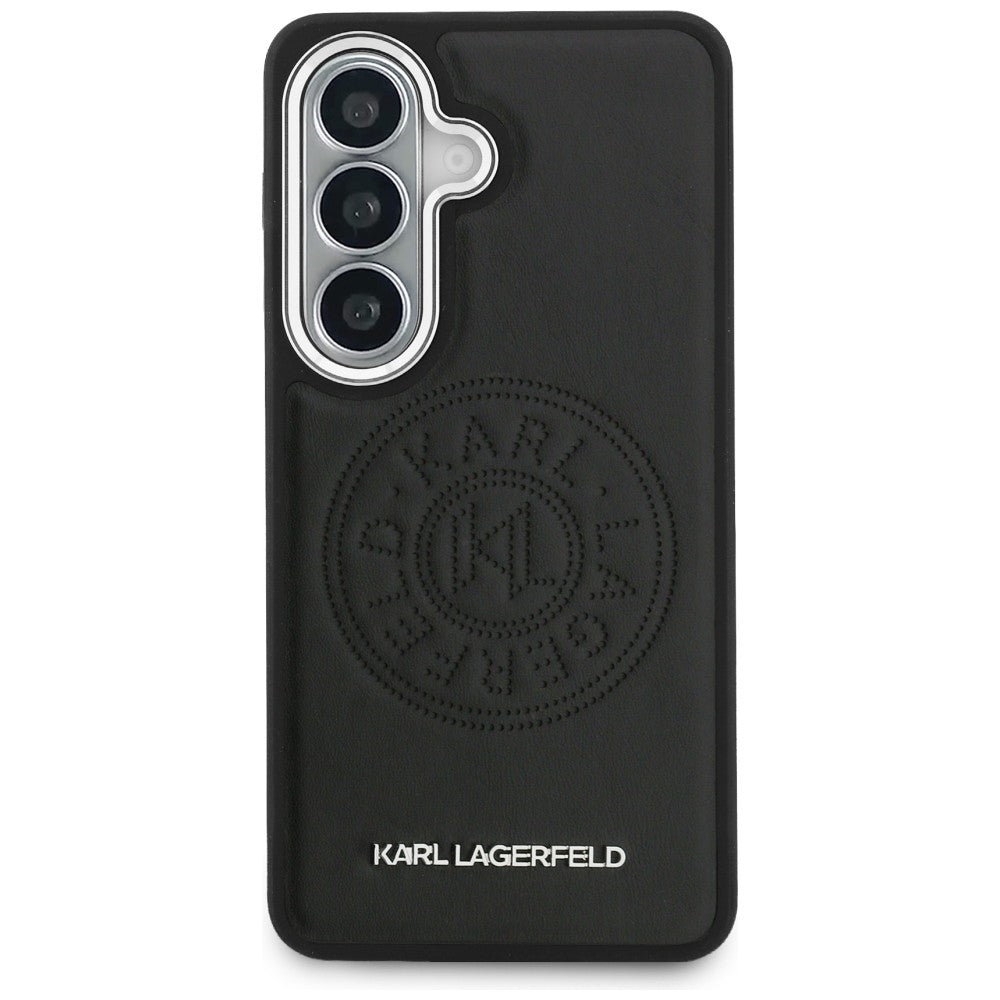 Husa MagSafe pentru Samsung Galaxy S26 Plus S947, Karl Lagerfeld, Karl Round Point Logo, Neagra