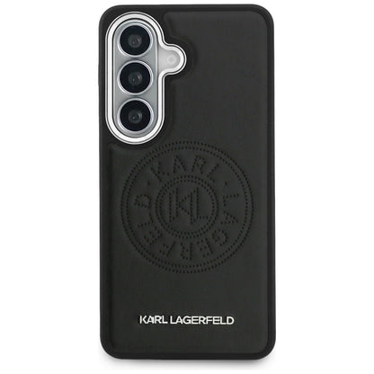 Husa MagSafe pentru Samsung Galaxy S26 Plus S947, Karl Lagerfeld, Karl Round Point Logo, Neagra