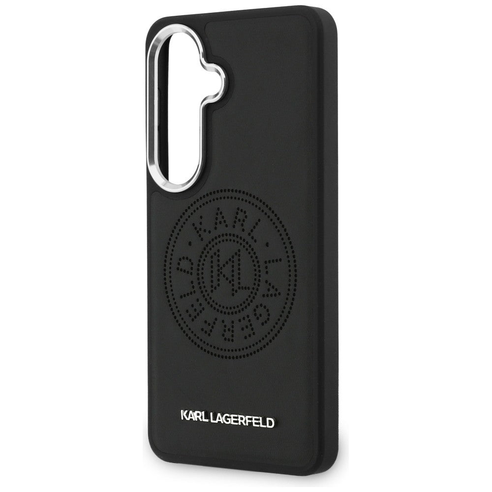 Husa MagSafe pentru Samsung Galaxy S26 Plus S947, Karl Lagerfeld, Karl Round Point Logo, Neagra