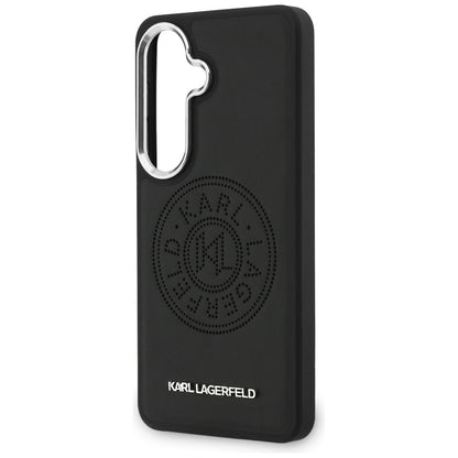 Husa MagSafe pentru Samsung Galaxy S26 Plus S947, Karl Lagerfeld, Karl Round Point Logo, Neagra