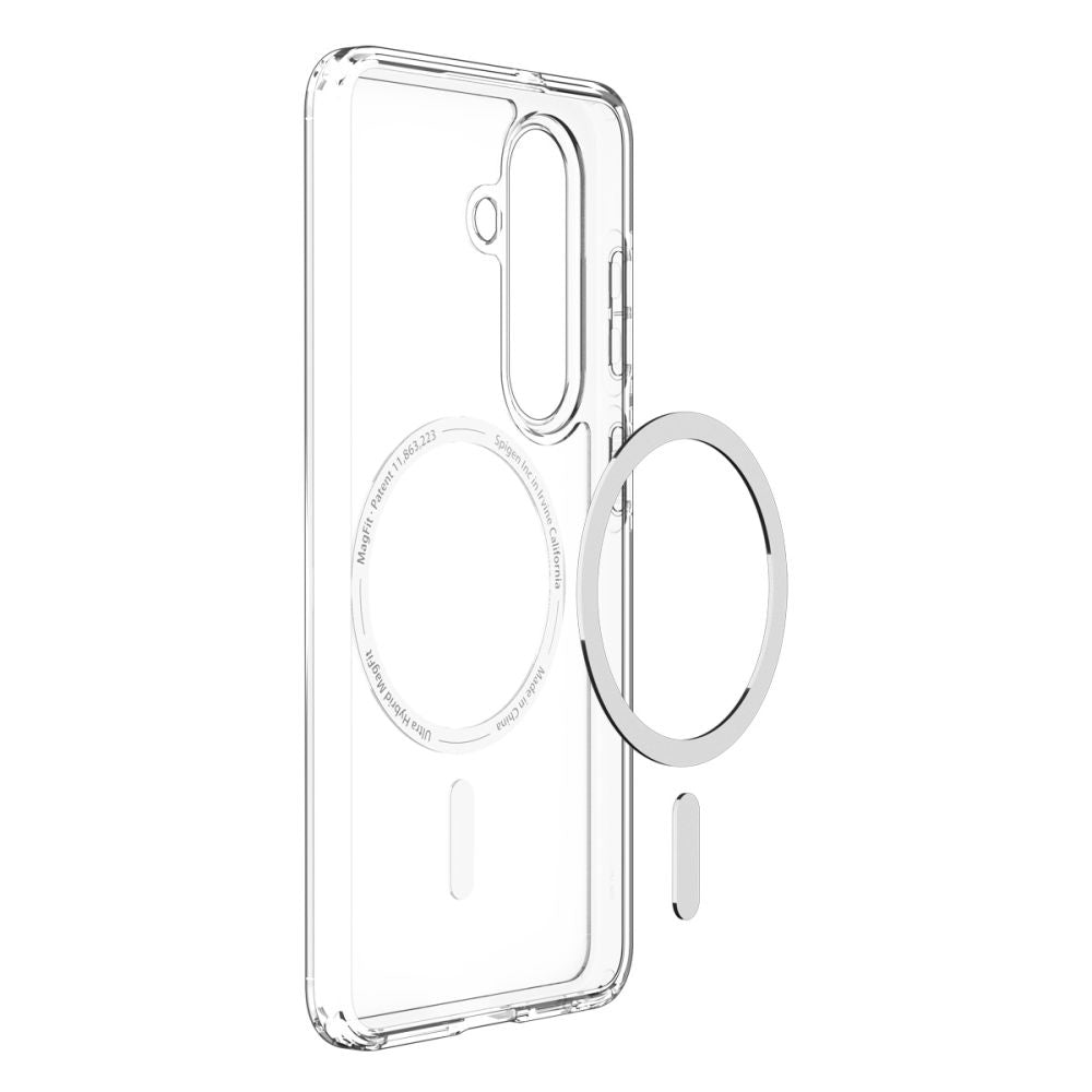 Husa MagSafe pentru Samsung Galaxy S26 Plus S947, Spigen, Ultra Hybrid, Transparenta Alba ACS10709