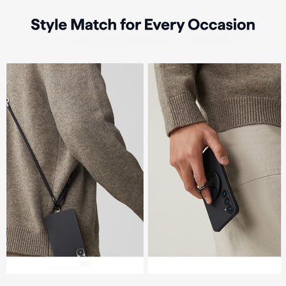 Husa MagSafe pentru Samsung Galaxy S26 Plus, Techsuit, Aramid Fiber, Neagra