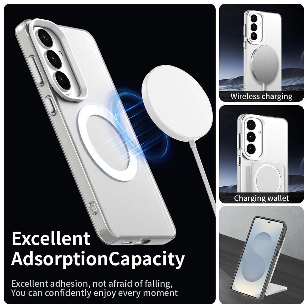 Husa MagSafe pentru Samsung Galaxy S26 Plus S947, Techsuit, CandyCase, Alba