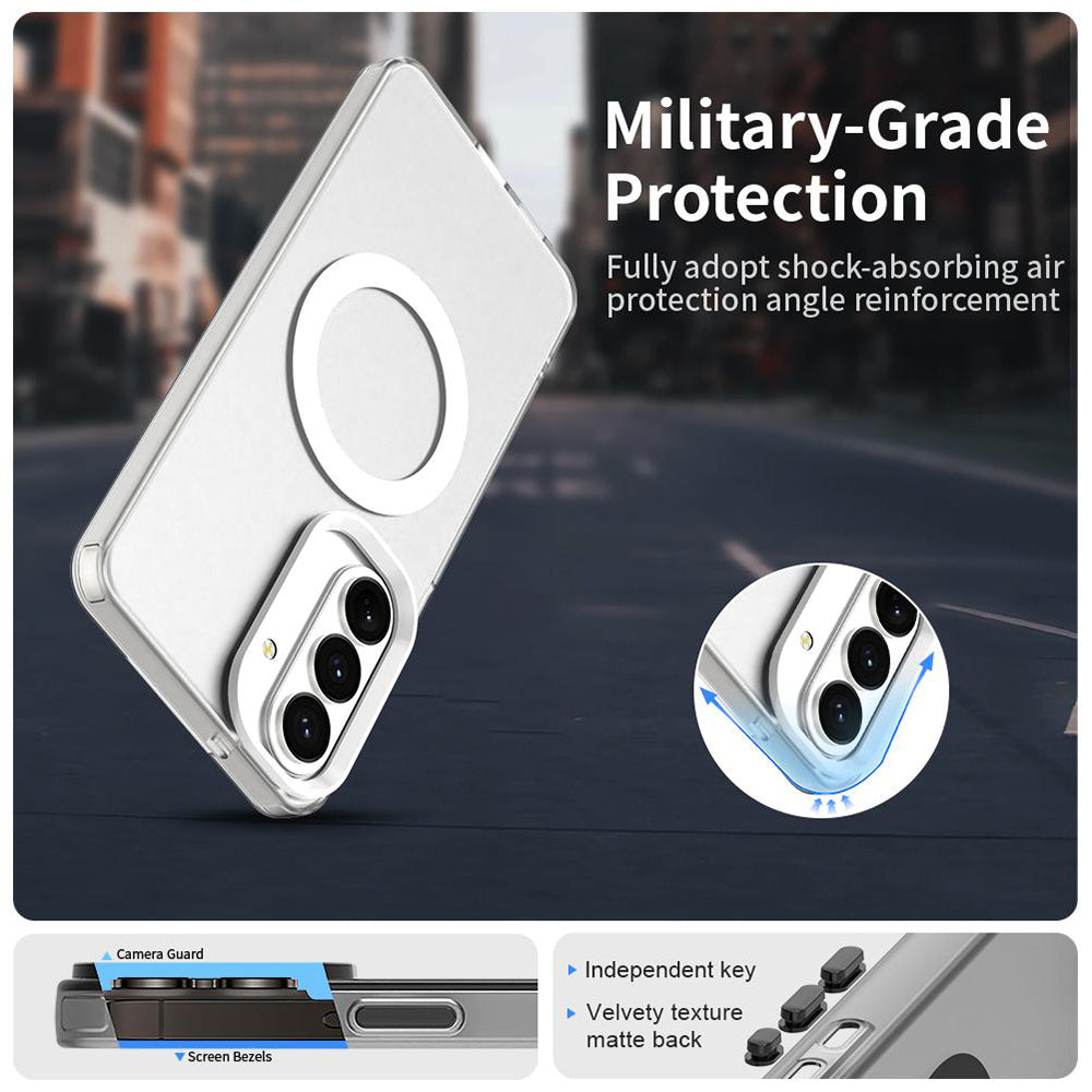 Husa MagSafe pentru Samsung Galaxy S26 Plus S947, Techsuit, CandyCase, Alba