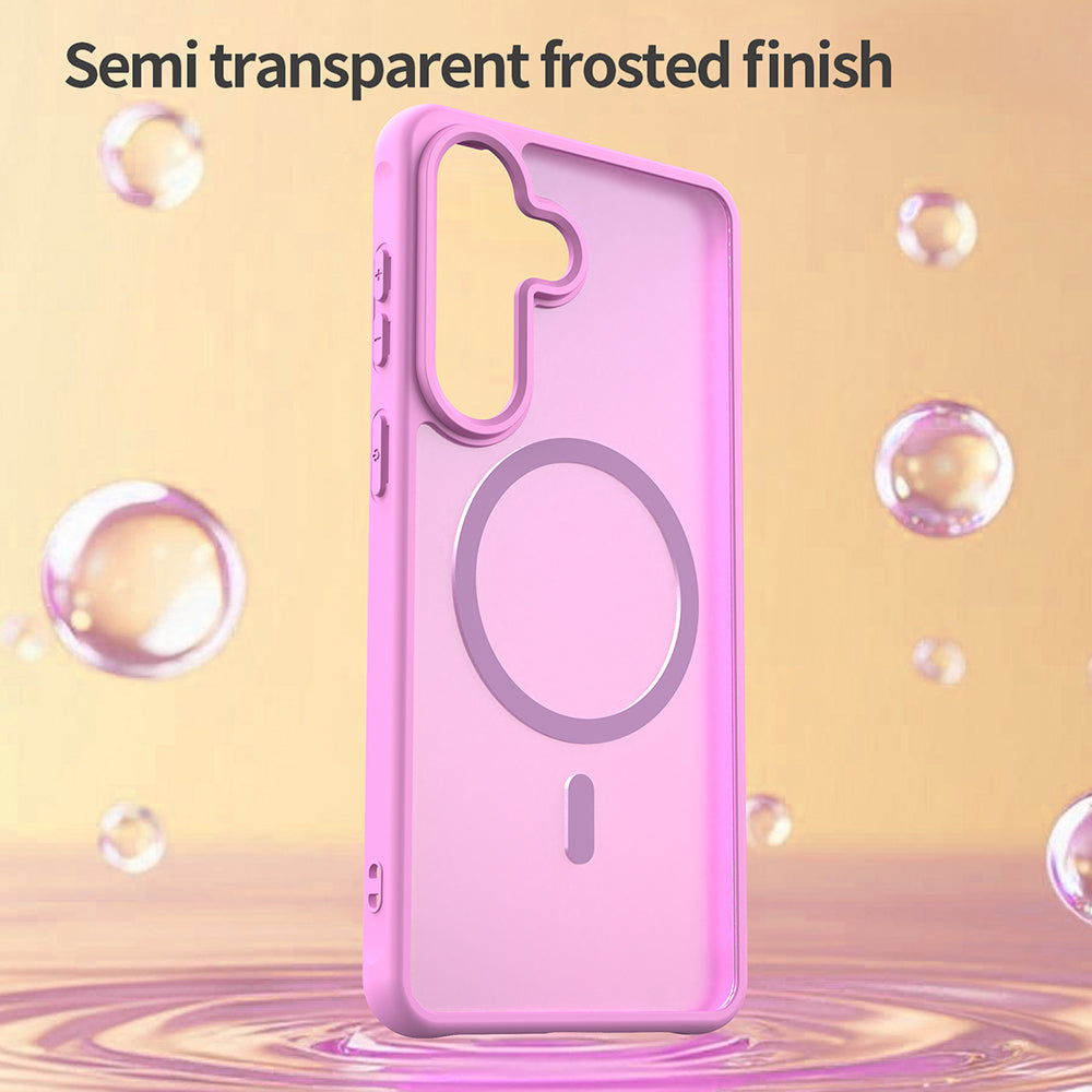 Husa MagSafe pentru Samsung Galaxy S26 Plus S947, Techsuit, HaloFrost II, Roz