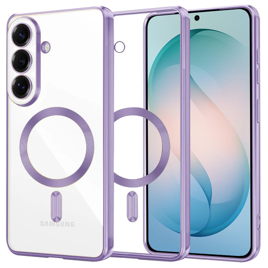 Husa MagSafe pentru Samsung Galaxy S26 Plus, Techsuit, Luxury Crystal, Mov Deschis