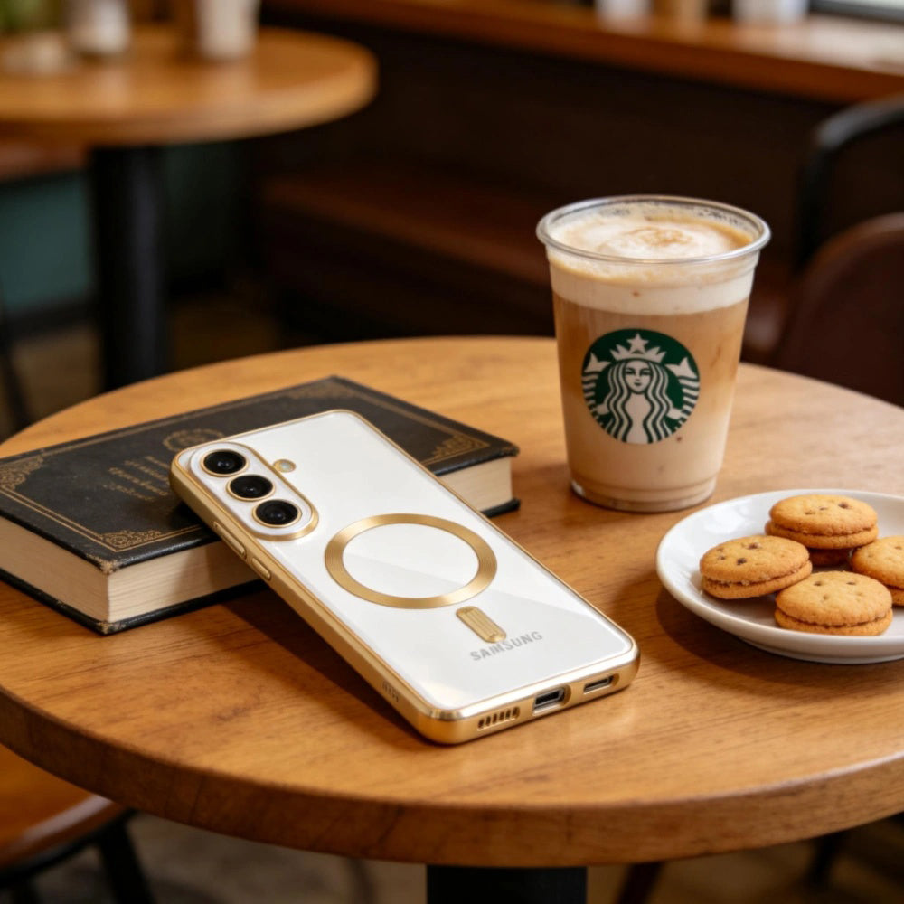 Husa MagSafe pentru Samsung Galaxy S26 Plus, Techsuit, Luxury Crystal, Verde Inchis