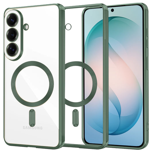 Husa MagSafe pentru Samsung Galaxy S26 Plus, Techsuit, Luxury Crystal, Verde Inchis
