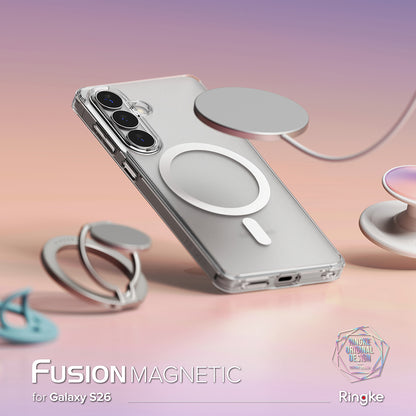 Husa MagSafe pentru Samsung Galaxy S26 S942, Ringke, Fusion, Transparenta Mata