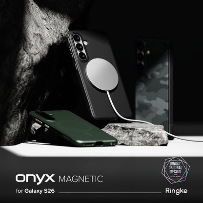 Husa MagSafe pentru Samsung Galaxy S26 S942, Ringke, Onyx, Neagra
