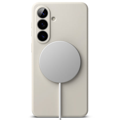 Husa MagSafe pentru Samsung Galaxy S26, Ringke, Silicone, Crem