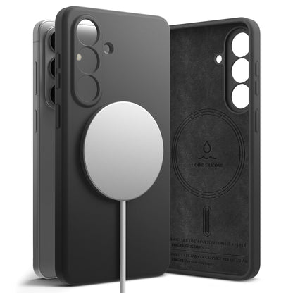 Husa MagSafe pentru Samsung Galaxy S26, Ringke, Silicone, Neagra