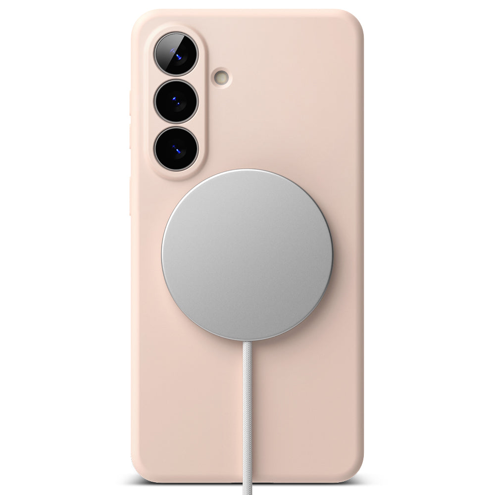 Husa MagSafe pentru Samsung Galaxy S26, Ringke, Silicone, Roz