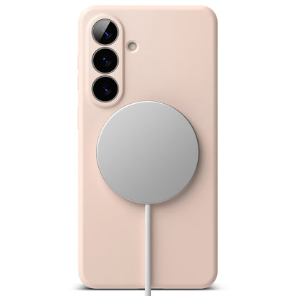 Husa MagSafe pentru Samsung Galaxy S26, Ringke, Silicone, Roz