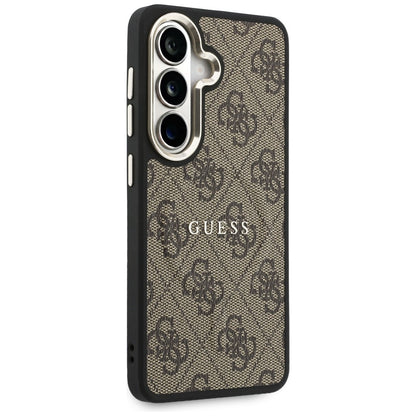 Husa MagSafe pentru Samsung Galaxy S26 S942, Guess, 4G Embossed Ring, Maro