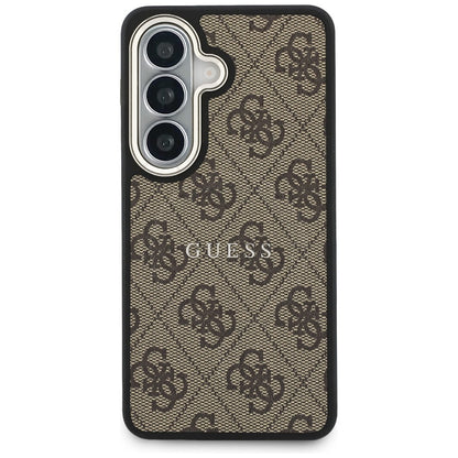 Husa MagSafe pentru Samsung Galaxy S26 S942, Guess, 4G Embossed Ring, Maro