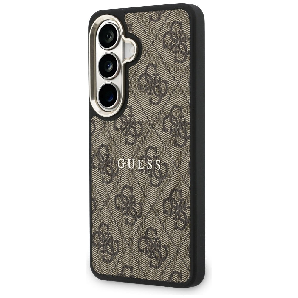 Husa MagSafe pentru Samsung Galaxy S26 S942, Guess, 4G Embossed Ring, Maro
