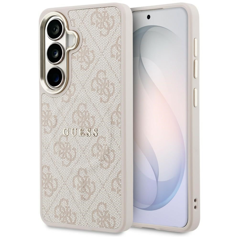Husa MagSafe pentru Samsung Galaxy S26 S942, Guess, 4G Embossed Ring, Roz Neagra