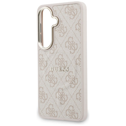 Husa MagSafe pentru Samsung Galaxy S26 S942, Guess, 4G Embossed Ring, Roz Neagra