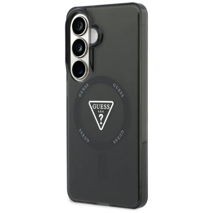 Husa MagSafe pentru Samsung Galaxy S26 S942, Guess, IML Gradient Triangle Logo, Neagra
