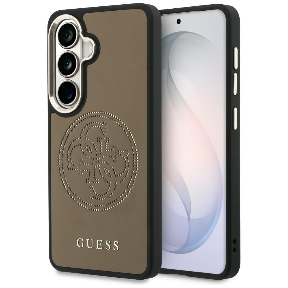 Husa MagSafe pentru Samsung Galaxy S26 S942, Guess, Perforated Logo, Maro