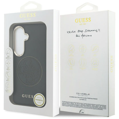 Husa MagSafe pentru Samsung Galaxy S26 S942, Guess, Perforated Logo, Neagra