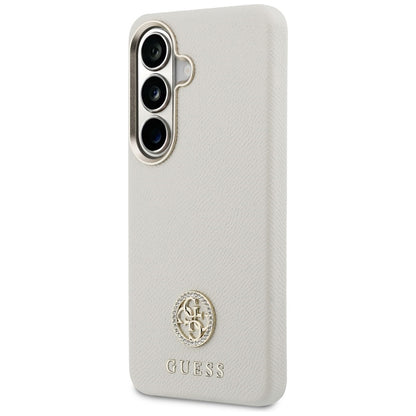 Husa MagSafe pentru Samsung Galaxy S26 S942, Guess, Rhinestone Round Logo, Bej