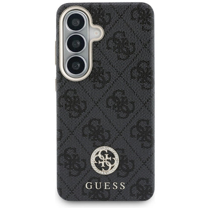 Husa MagSafe pentru Samsung Galaxy S26 S942, Guess, Rhinestone Round Logo, Neagra