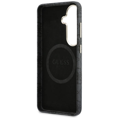 Husa MagSafe pentru Samsung Galaxy S26 S942, Guess, Rhinestone Round Logo, Neagra