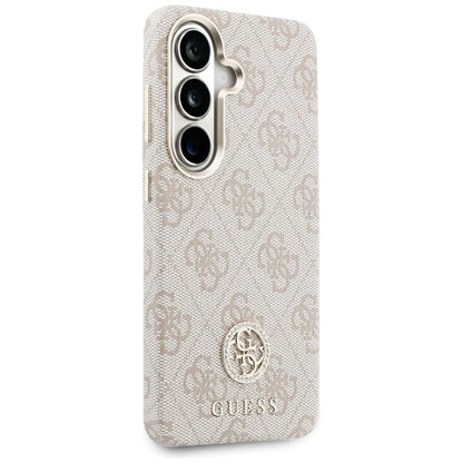 Husa MagSafe pentru Samsung Galaxy S26 S942, Guess, Rhinestone Round Logo, Roz