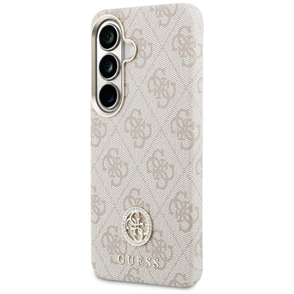 Husa MagSafe pentru Samsung Galaxy S26 S942, Guess, Rhinestone Round Logo, Roz