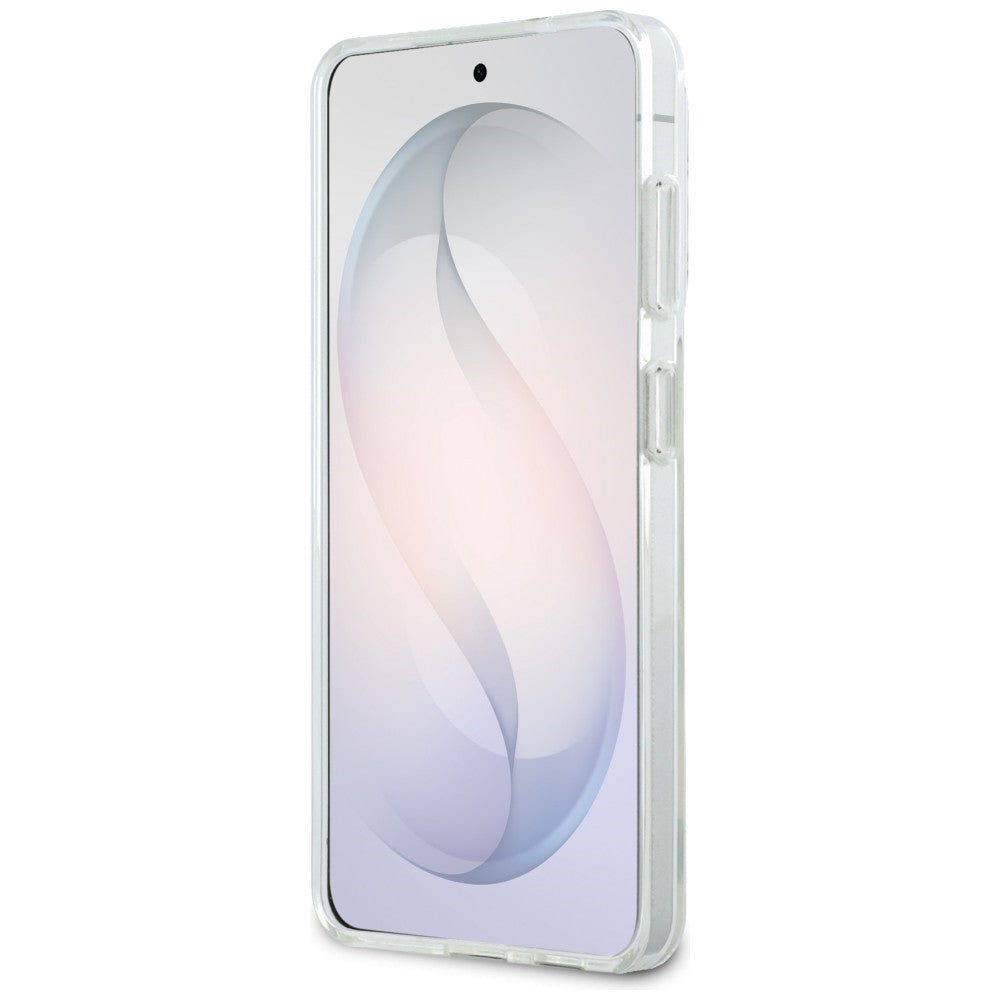 Husa MagSafe pentru Samsung Galaxy S26 S942, Karl Lagerfeld, IML Choupette Karl Script Logo, Alba