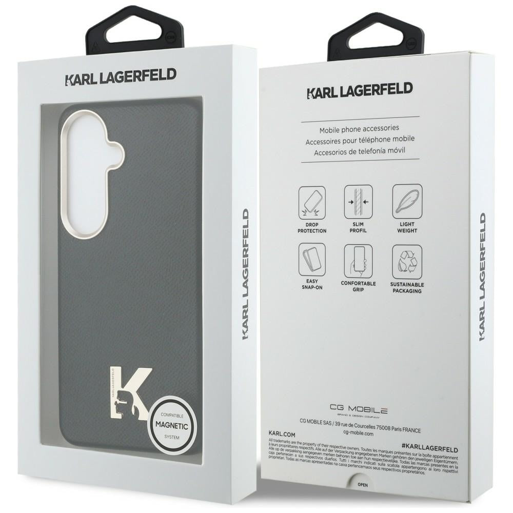 Husa MagSafe pentru Samsung Galaxy S26 S942, Karl Lagerfeld, Karl Head Logo, Neagra