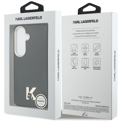 Husa MagSafe pentru Samsung Galaxy S26 S942, Karl Lagerfeld, Karl Head Logo, Neagra