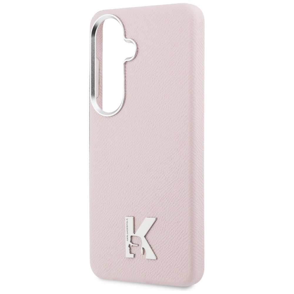 Husa MagSafe pentru Samsung Galaxy S26 S942, Karl Lagerfeld, Karl Head Logo, Roz