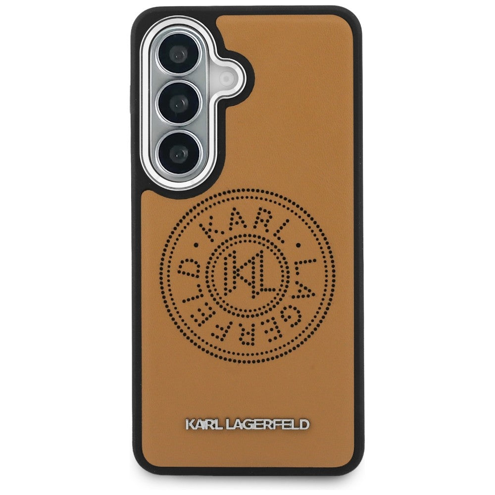 Husa MagSafe pentru Samsung Galaxy S26 S942, Karl Lagerfeld, Karl Round Point Logo, Maro