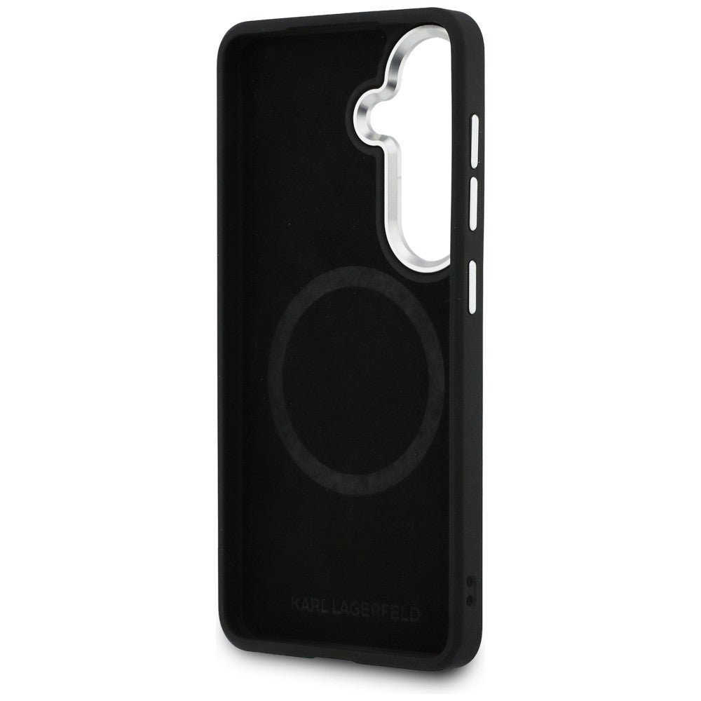 Husa MagSafe pentru Samsung Galaxy S26 S942, Karl Lagerfeld, Karl Round Point Logo, Maro
