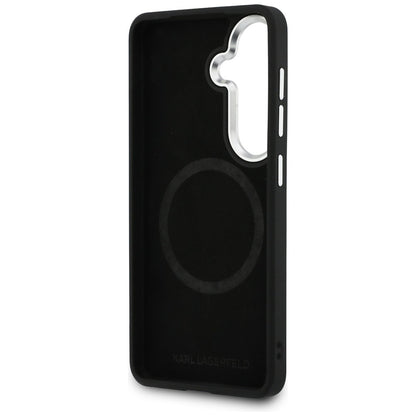 Husa MagSafe pentru Samsung Galaxy S26 S942, Karl Lagerfeld, Karl Round Point Logo, Maro
