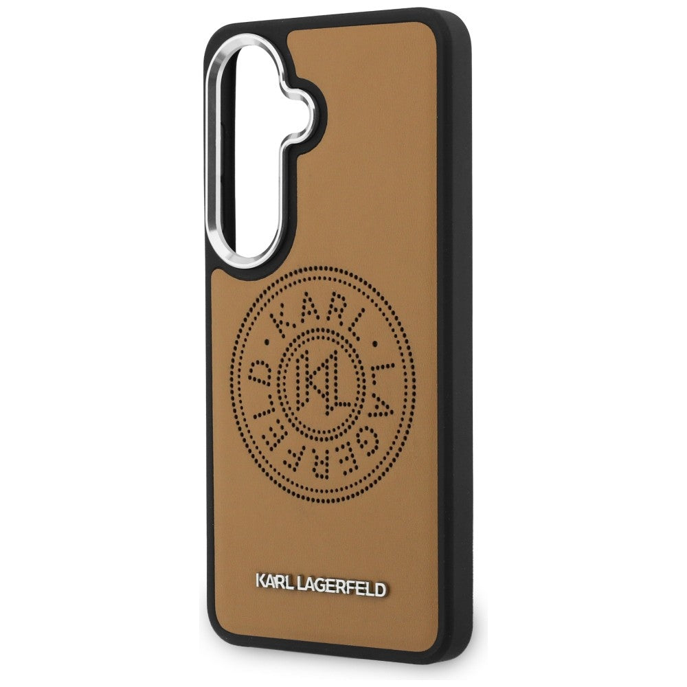 Husa MagSafe pentru Samsung Galaxy S26 S942, Karl Lagerfeld, Karl Round Point Logo, Maro