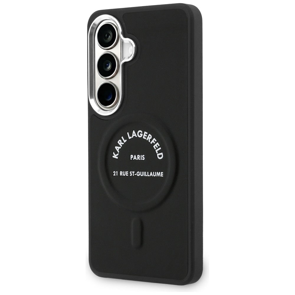 Husa MagSafe pentru Samsung Galaxy S26 S942, Karl Lagerfeld, Karl RSG Logo, Neagra