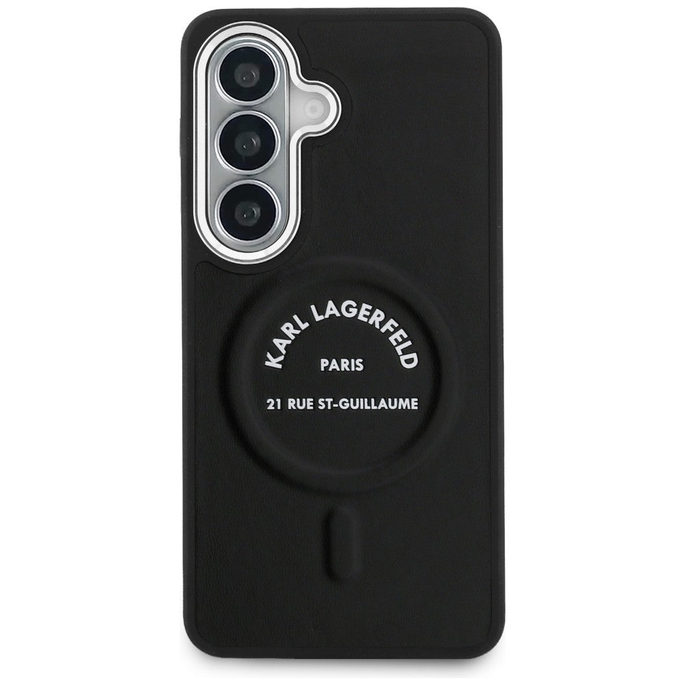 Husa MagSafe pentru Samsung Galaxy S26 S942, Karl Lagerfeld, Karl RSG Logo, Neagra