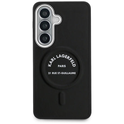 Husa MagSafe pentru Samsung Galaxy S26 S942, Karl Lagerfeld, Karl RSG Logo, Neagra