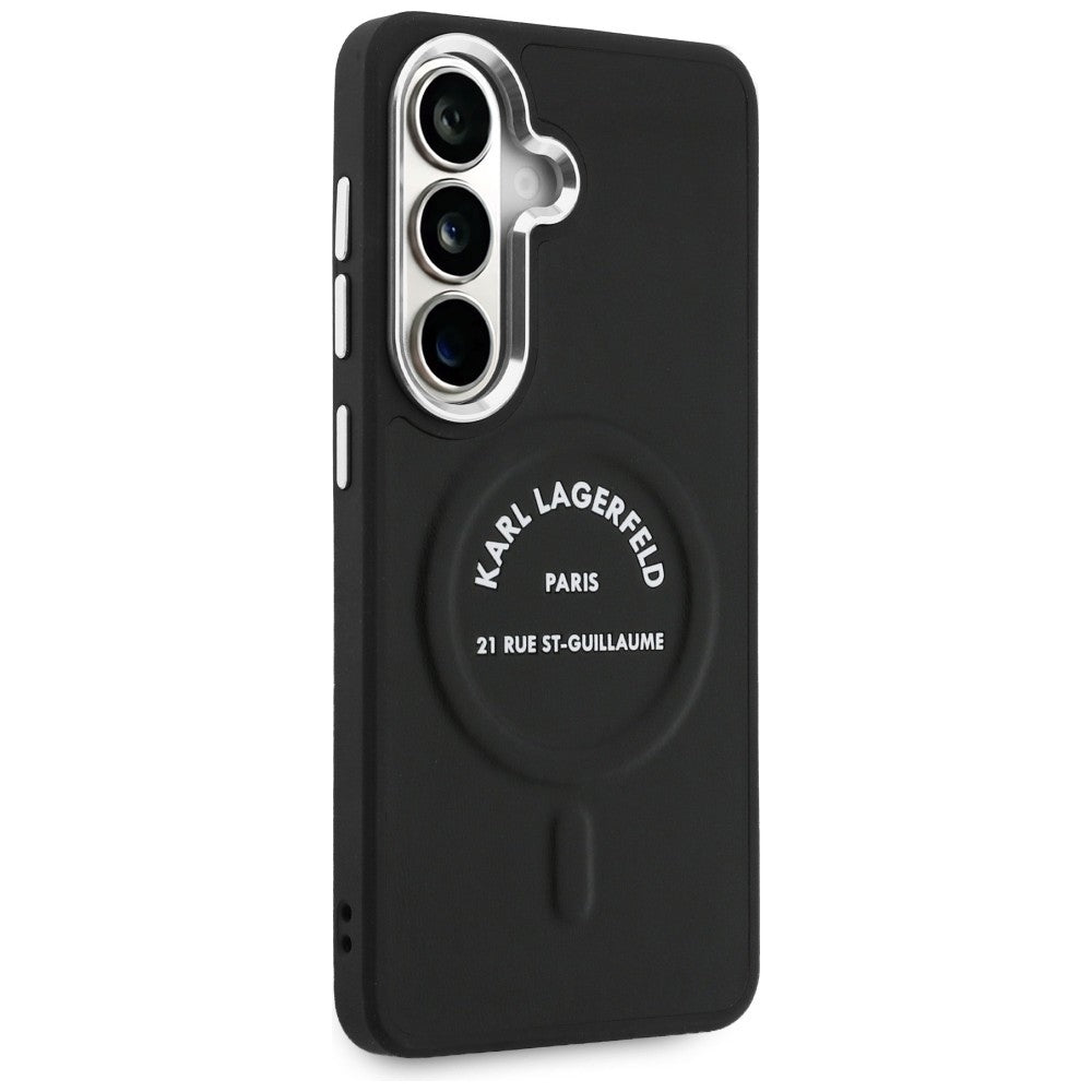Husa MagSafe pentru Samsung Galaxy S26 S942, Karl Lagerfeld, Karl RSG Logo, Neagra