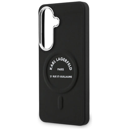 Husa MagSafe pentru Samsung Galaxy S26 S942, Karl Lagerfeld, Karl RSG Logo, Neagra