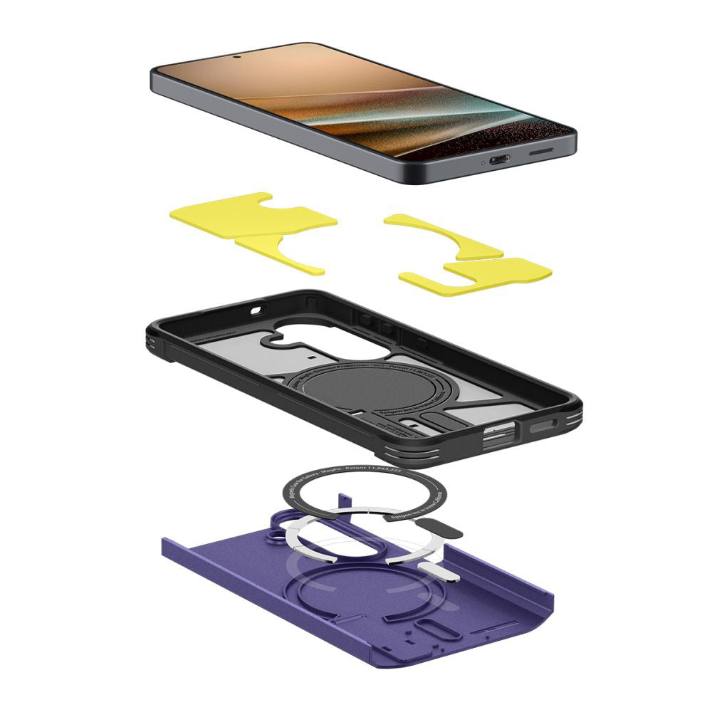 Husa MagSafe pentru Samsung Galaxy S26 S942, Spigen, Tough Armor, Mov ACS11221