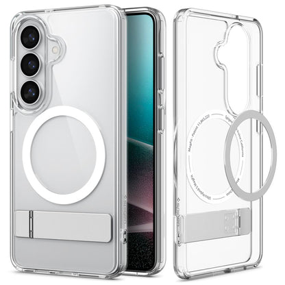 Husa MagSafe pentru Samsung Galaxy S26 S942, Spigen, Ultra Hybrid S, Transparenta Alba ACS11061