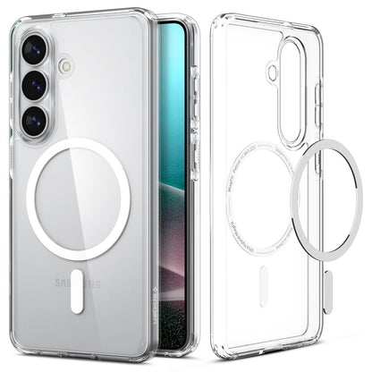Husa MagSafe pentru Samsung Galaxy S26 S942, Spigen, Ultra Hybrid, Transparenta Alba ACS10734