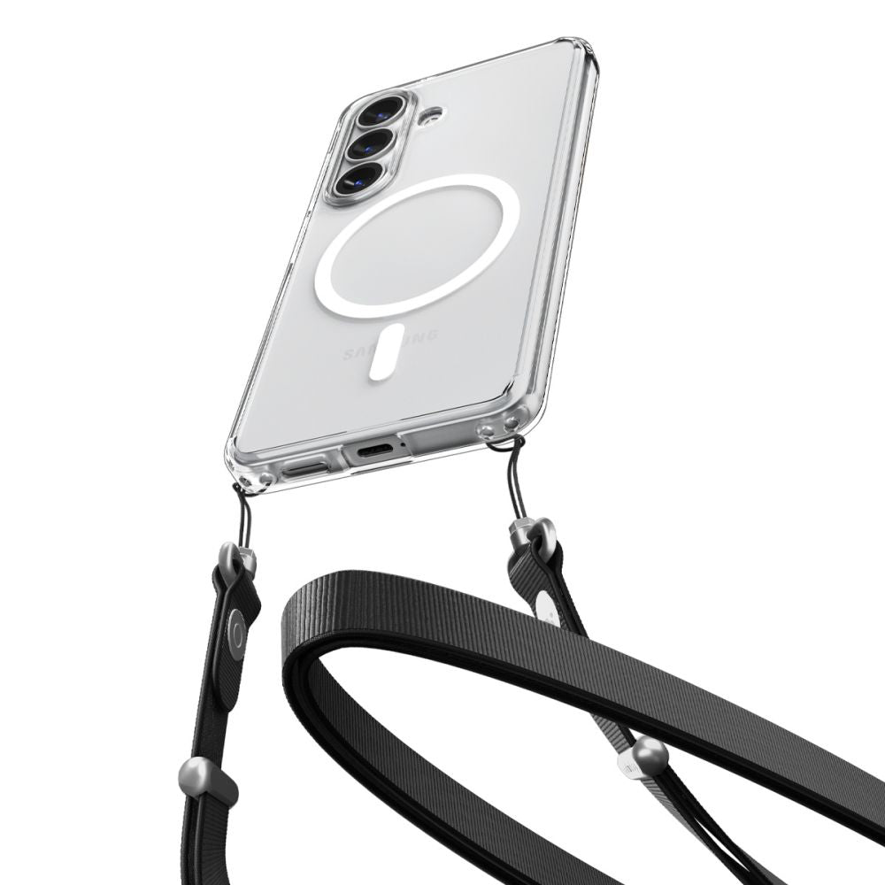 Husa MagSafe pentru Samsung Galaxy S26 S942, Spigen, Ultra Hybrid, Transparenta Alba ACS10734