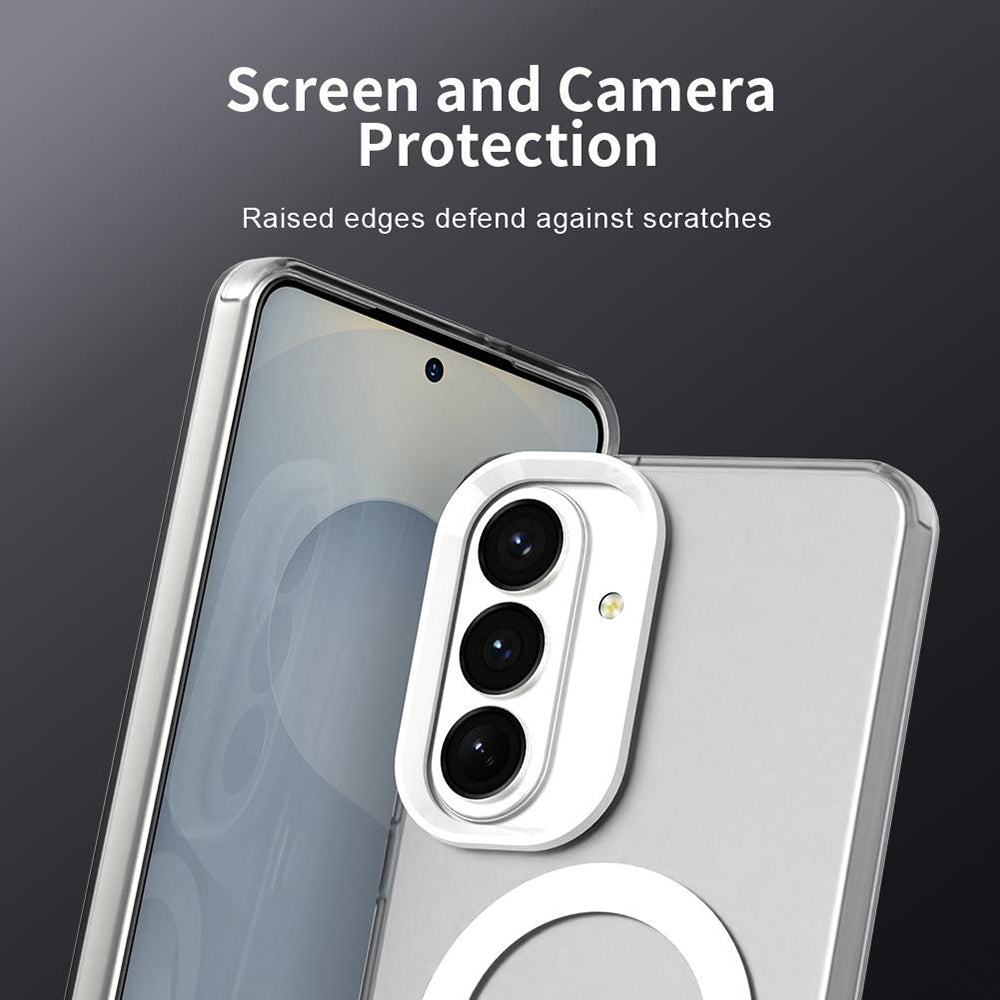 Husa MagSafe pentru Samsung Galaxy S26, Techsuit, CandyCase, Alba