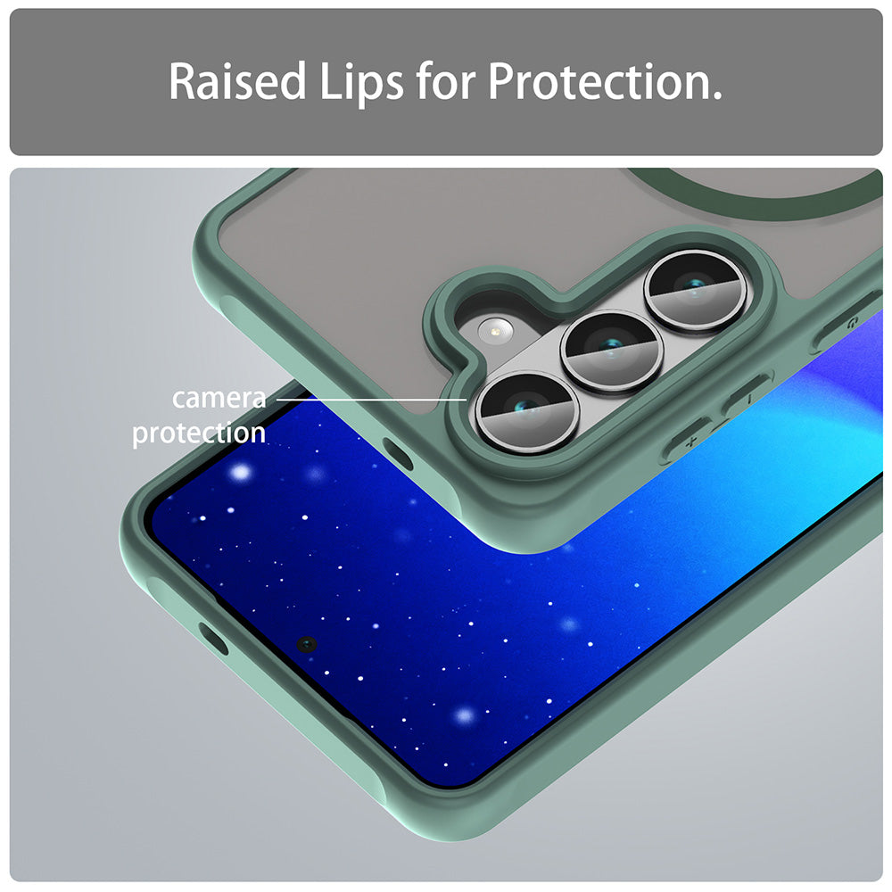 Husa MagSafe pentru Samsung Galaxy S26 S942, Techsuit, HaloFrost II, Verde